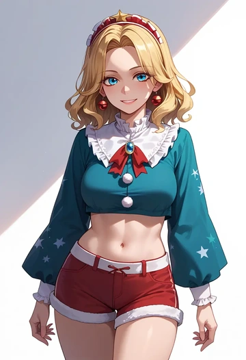 touhou,medicine_melancholy,Christmas,red velvet shorts  - AI generated anime art