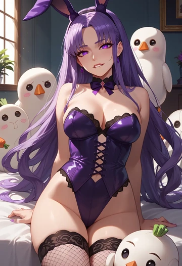 fate_(series),medjed_(fate),bunny girl, sexy,stockings  - AI generated anime art