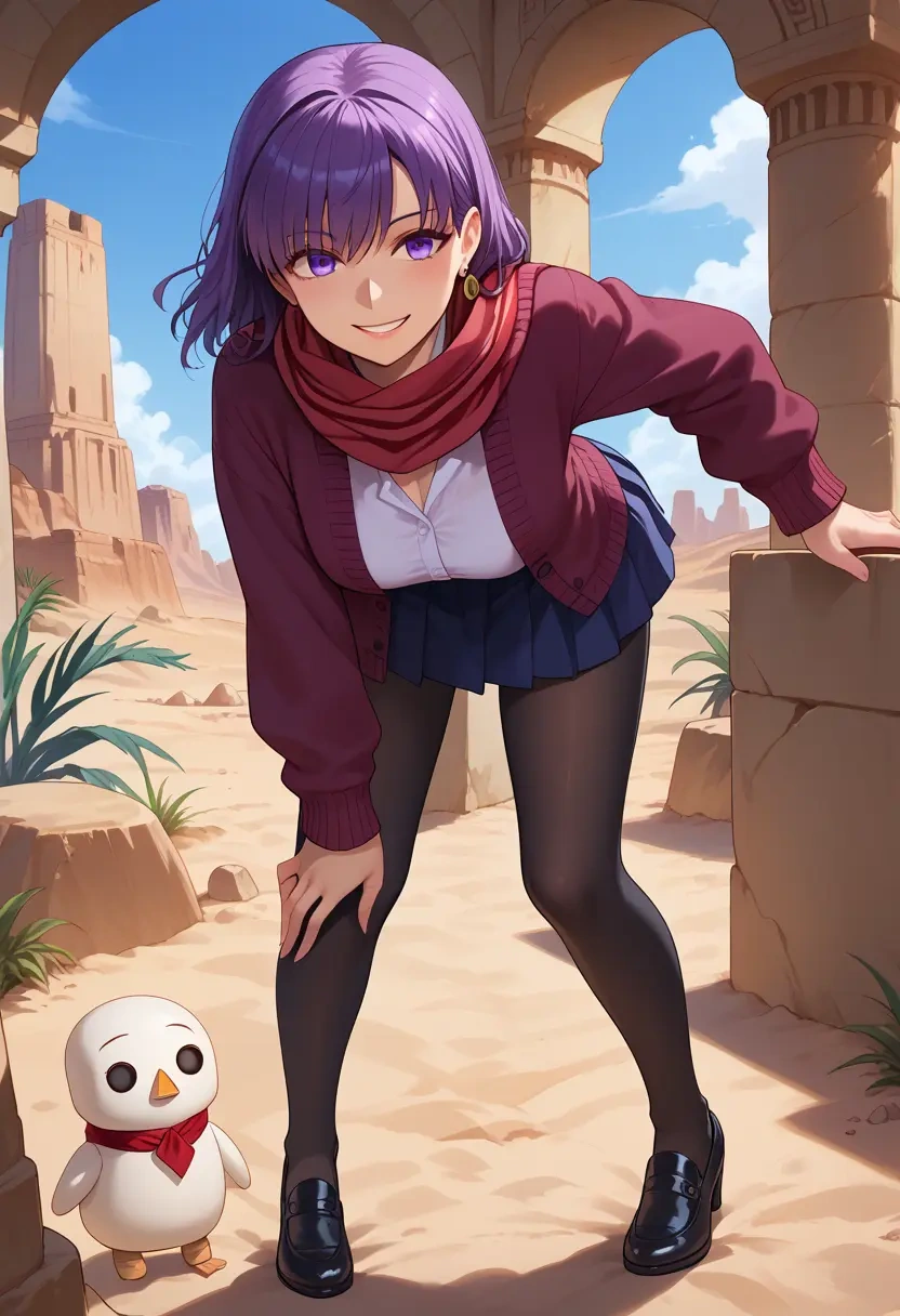 fate_(series),medjed_(fate),winter,student uniform,cardigan  - 