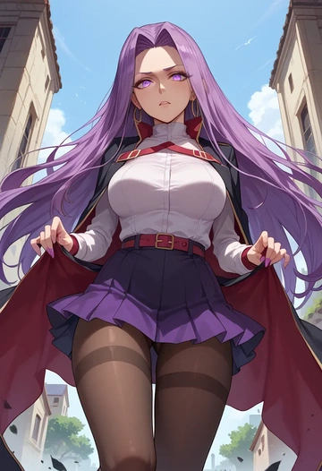 fate_(series),medusa_(fate),shorts, pantyhose  - AI generated anime art