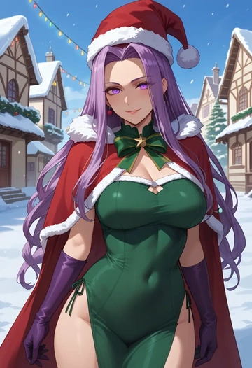 fate_(series),medusa_(fate),Christmas,dress  - AI generated anime art