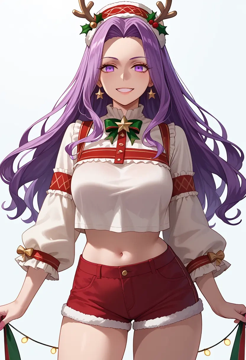 fate_(series),medusa_(fate),Christmas,red velvet shorts  - 