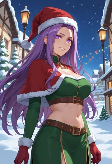 fate_(series),medusa_(rider)_(fate),Christmas,dress  - AI generated anime art