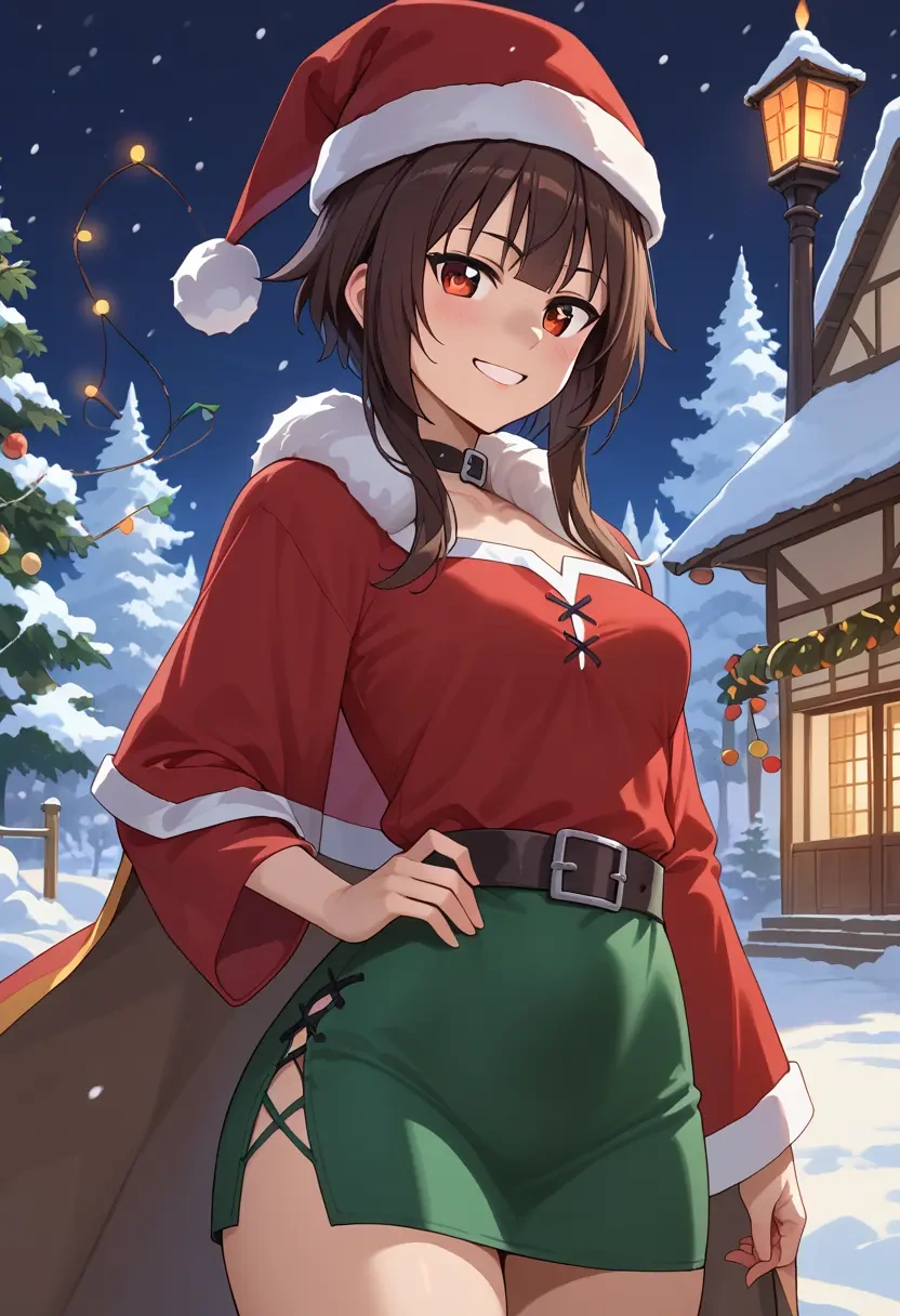 kono_subarashii_sekai_ni_shukufuku_wo,megumin,Christmas,dress  - 