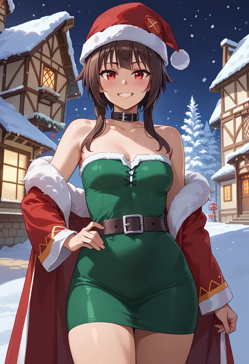 kono_subarashii_sekai_ni_shukufuku_wo,megumin,Christmas,dress  - 