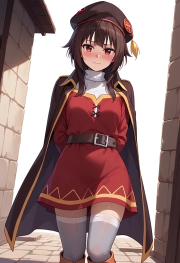 kono_subarashii_sekai_ni_shukufuku_wo,megumin,winter,student uniform,pea coat  - AI generated anime art