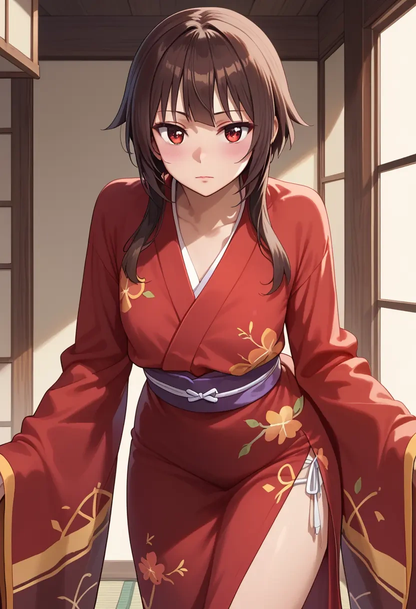 kono_subarashii_sekai_ni_shukufuku_wo,megumin,kimono,silk,wide-leg trousers  - 