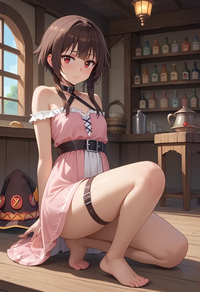 kono_subarashii_sekai_ni_shukufuku_wo,megumin,silk slip dress  - 