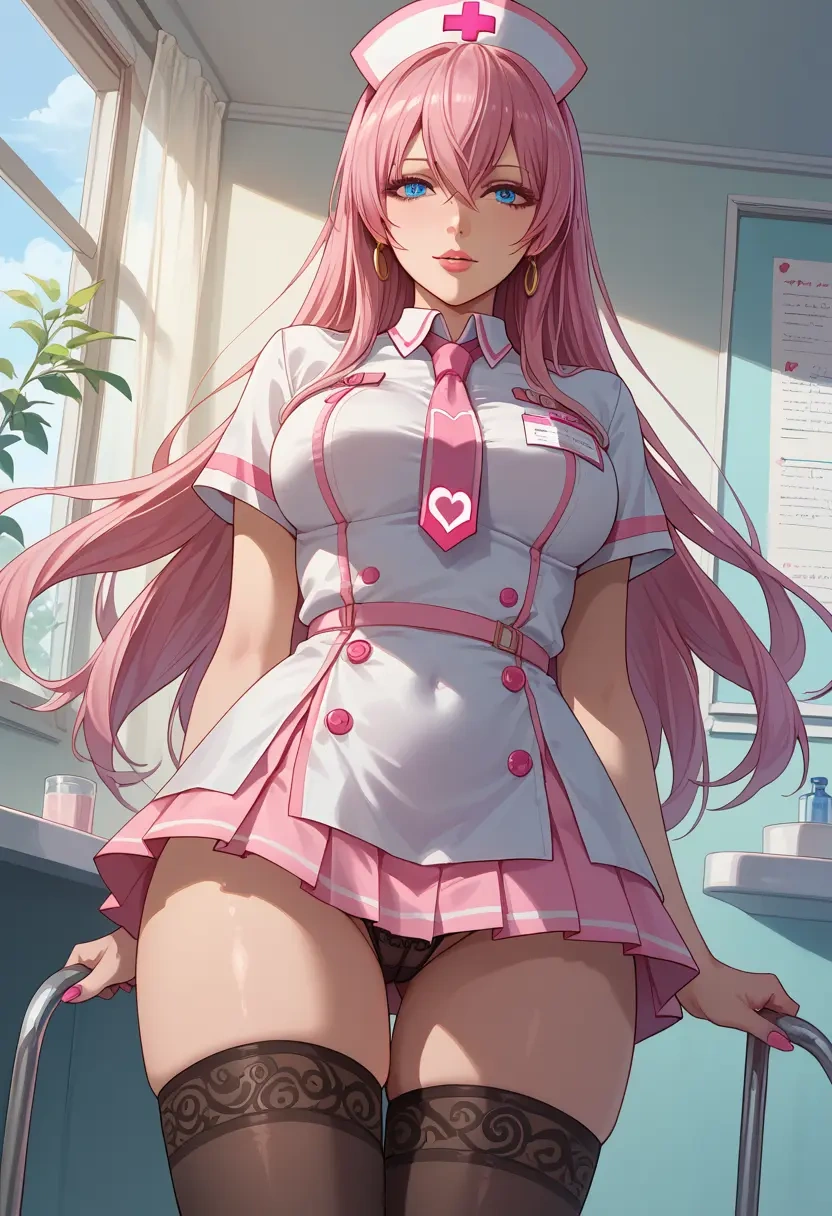 vocaloid,megurine_luka,nurse pantyhose,mini skirt, sexy  - 