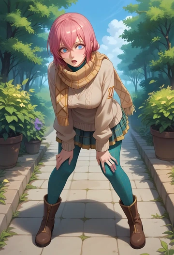 vocaloid,megurine_luka,winter,student uniform,fur-lined parka  - AI generated anime art