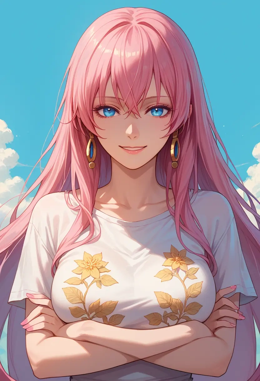 vocaloid,megurine_luka,handwritten script shirt,dolphin shorts  - 