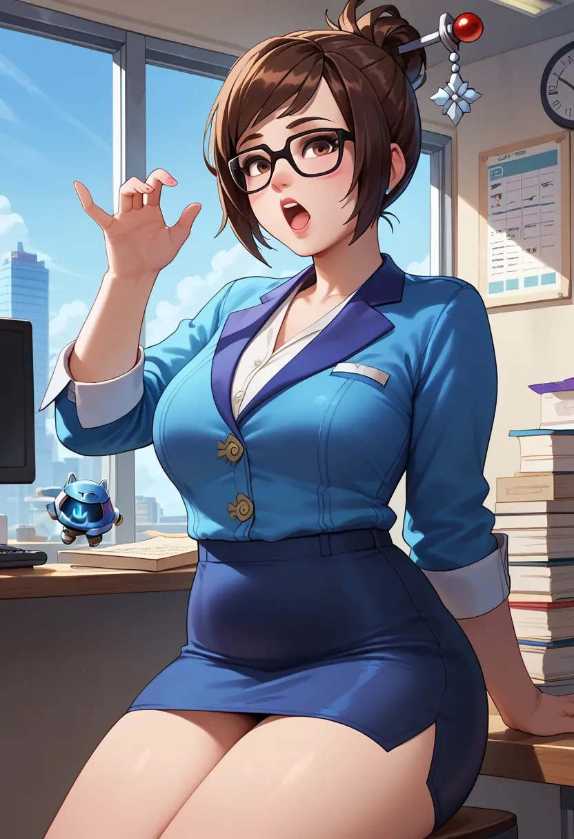 overwatch,mei_(overwatch),OL, glasses,  - 