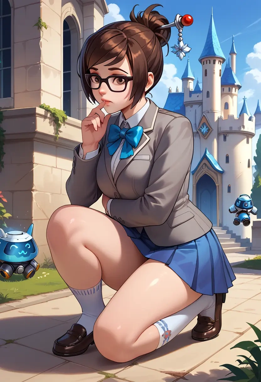 overwatch,mei_(overwatch),winter,student uniform,blazer  - 