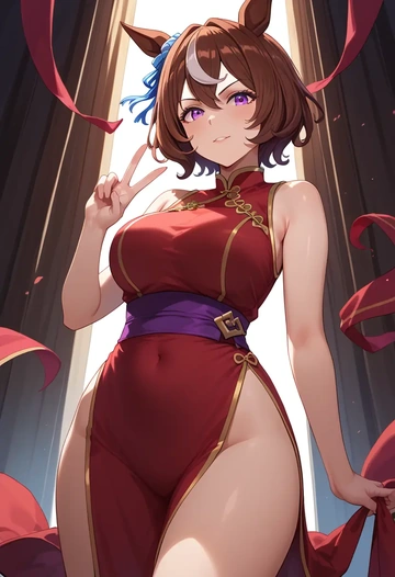 umamusume,meisho_doto_(umamusume),qipao  - AI generated anime art