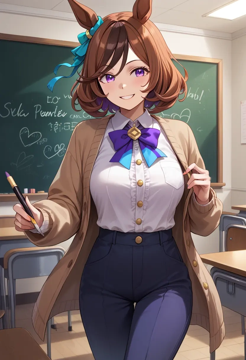 umamusume,meisho_doto_(umamusume),teacher, sweater  - 