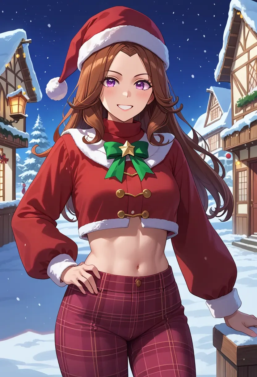 umamusume,meisho_doto_(umamusume),Christmas,plaid trousers  - 