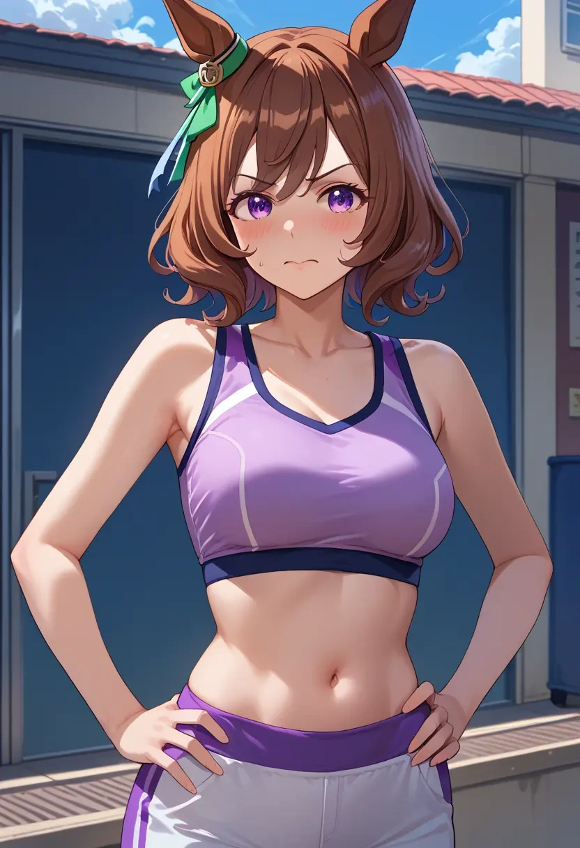 umamusume,meisho_doto_(umamusume),sports crop,high-waisted shorts  - 