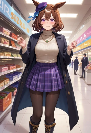 umamusume,meisho_doto_(umamusume),winter,student uniform,pea coat  - AI generated anime art