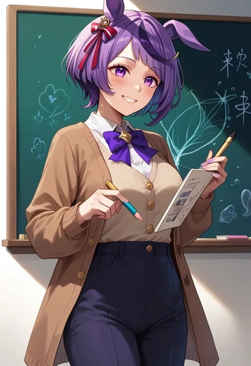 umamusume,mejiro_mcqueen_(umamusume),teacher, sweater  - AI generated anime art