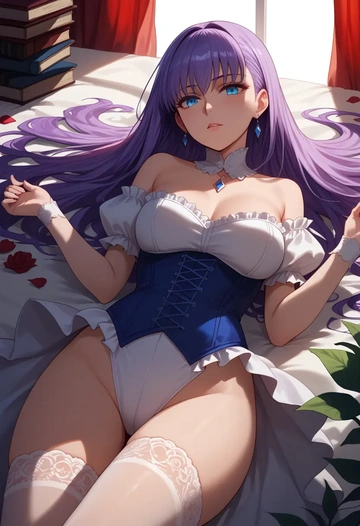 fate_(series),meltryllis_(fate),Victorian-era,stockings,sexy  - AI generated anime art