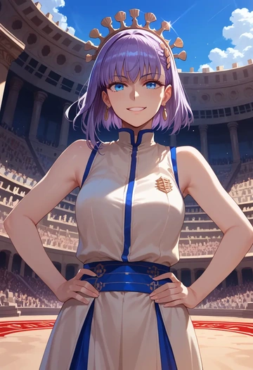 fate_(series),meltryllis_(fate),sports vest,capri leggings  - AI generated anime art