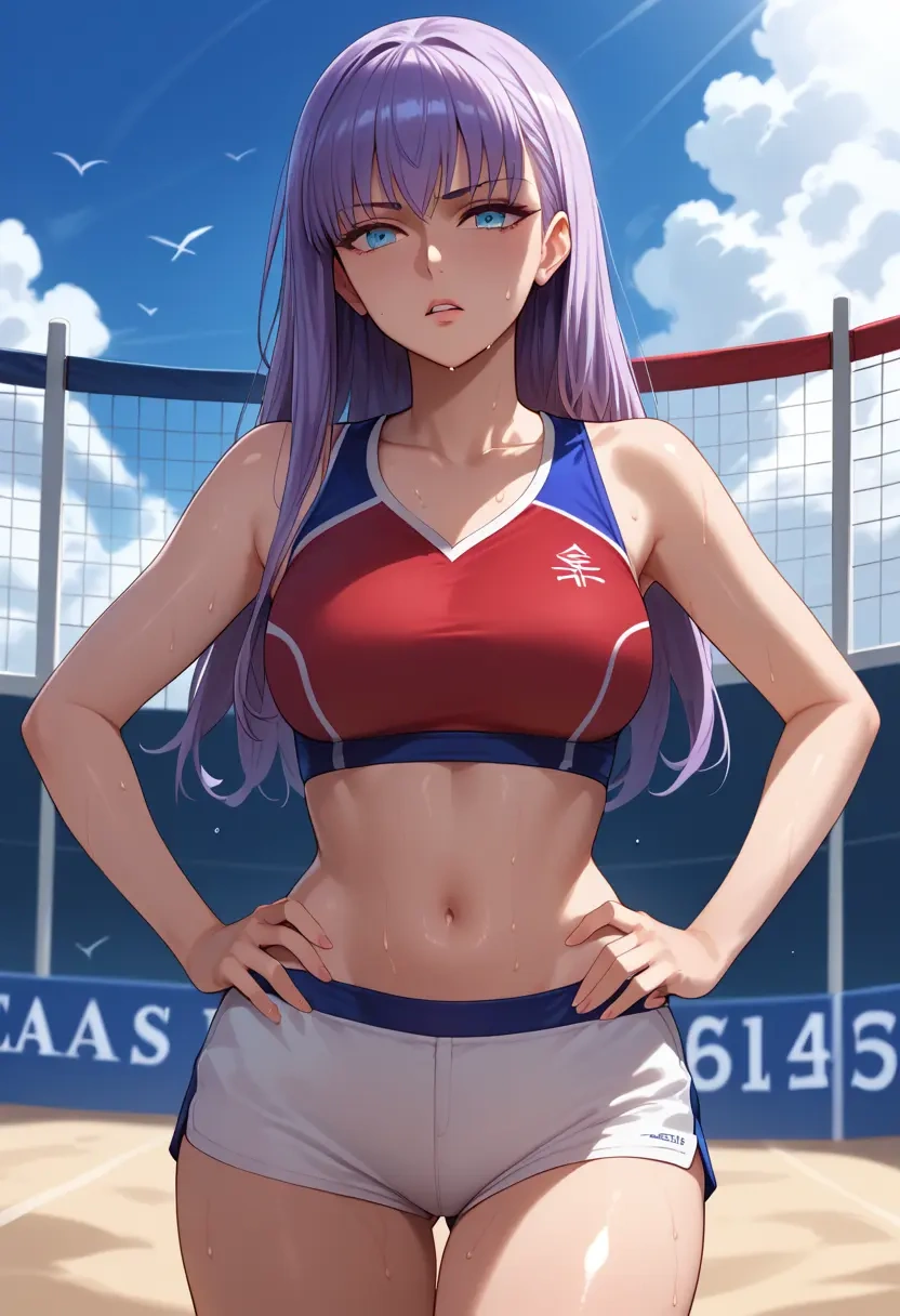 fate_(series),meltryllis_(swimsuit_lancer)_(fate),volleyball uniform  - 