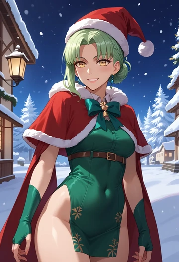 fate_(series),melusine_(fate),Christmas,dress  - AI generated anime art