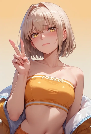 fate_(series),melusine_(fate),tube top,jogger shorts  - AI generated anime art