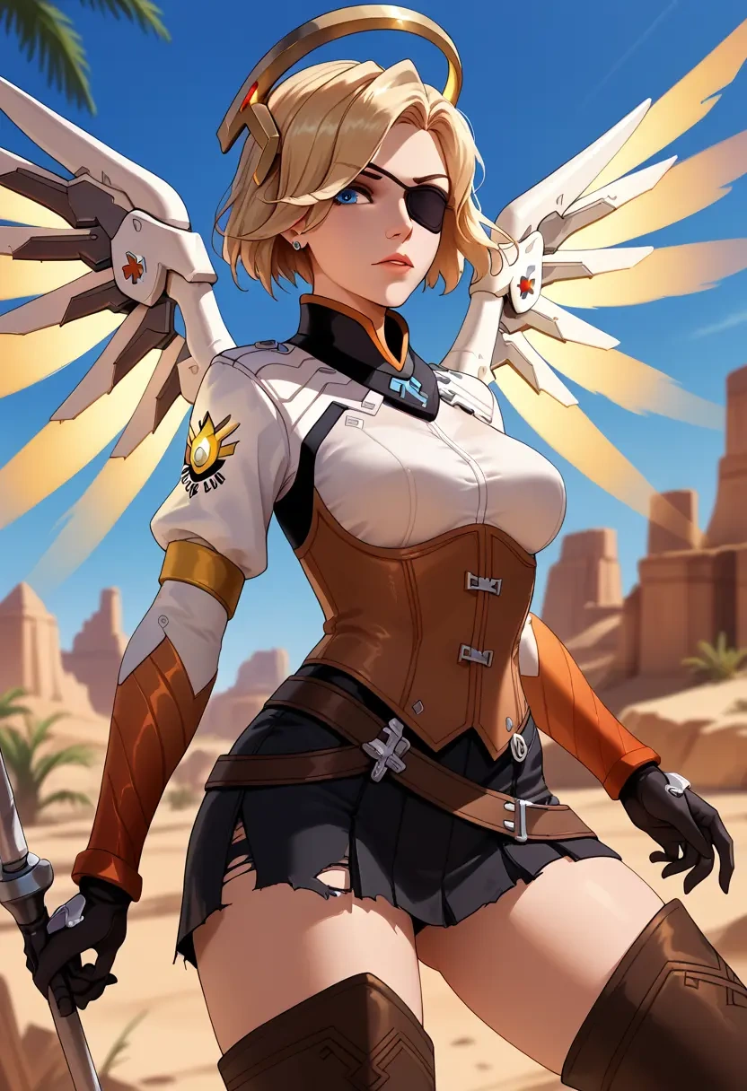 overwatch,mercy_(overwatch),pirate  - 