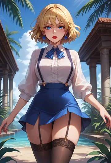 touhou,merlin_prismriver,secretary,stockings  - AI generated anime art