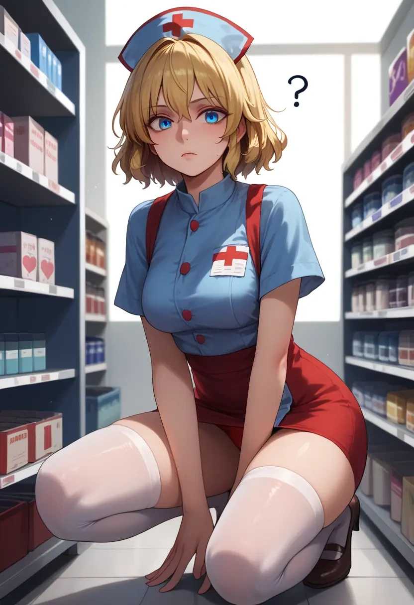 touhou,merlin_prismriver,nurse,stockings,sexy,panties  - 