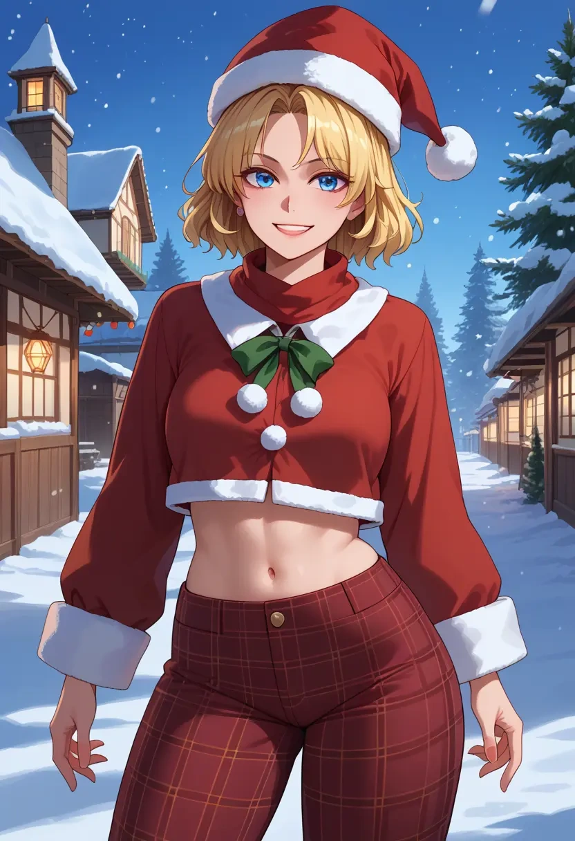 touhou,merlin_prismriver,Christmas,plaid trousers  - 