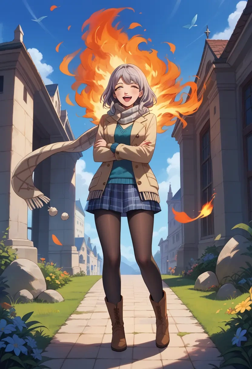 fire_emblem,micaiah_(fire_emblem),winter,student uniform,down jacket  - 