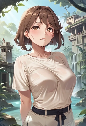 kantai_collection,michishio_(kancolle),running shirt,shorts,sneakers  - AI generated anime art