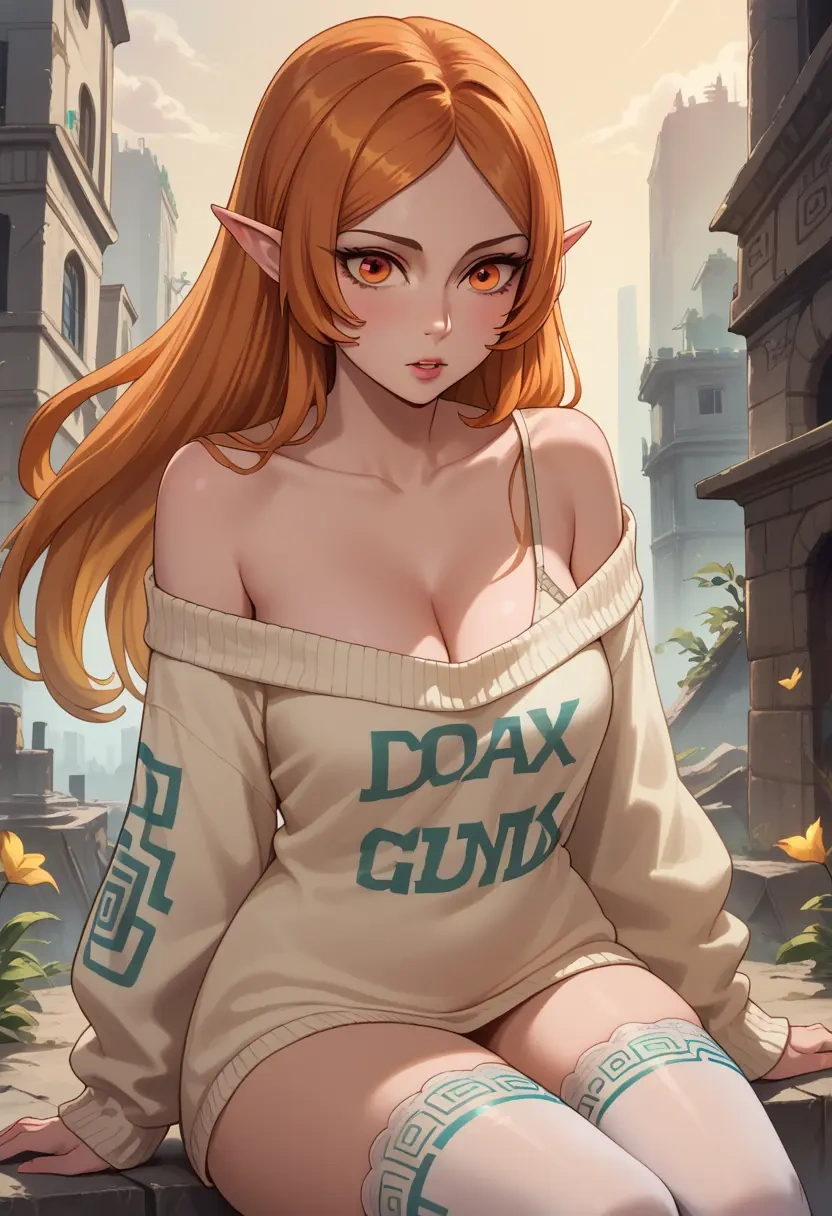 the_legend_of_zelda,midna,off-shoulder,sweater  - 