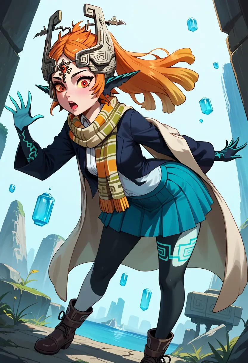 the_legend_of_zelda,midna,winter,student uniform,fur-trimmed coat  - 