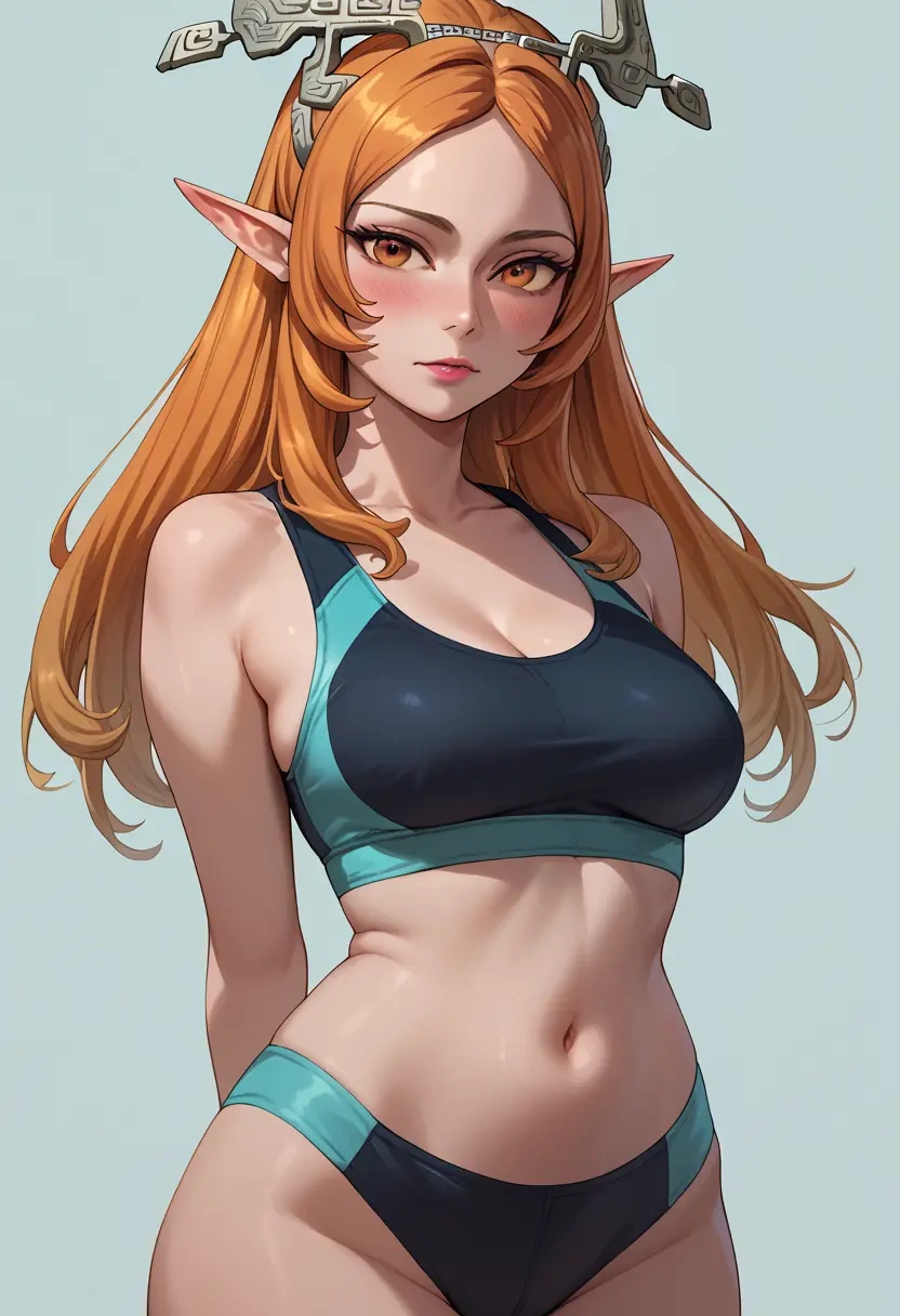 the_legend_of_zelda,midna,sports bra,wide-leg joggers  - 