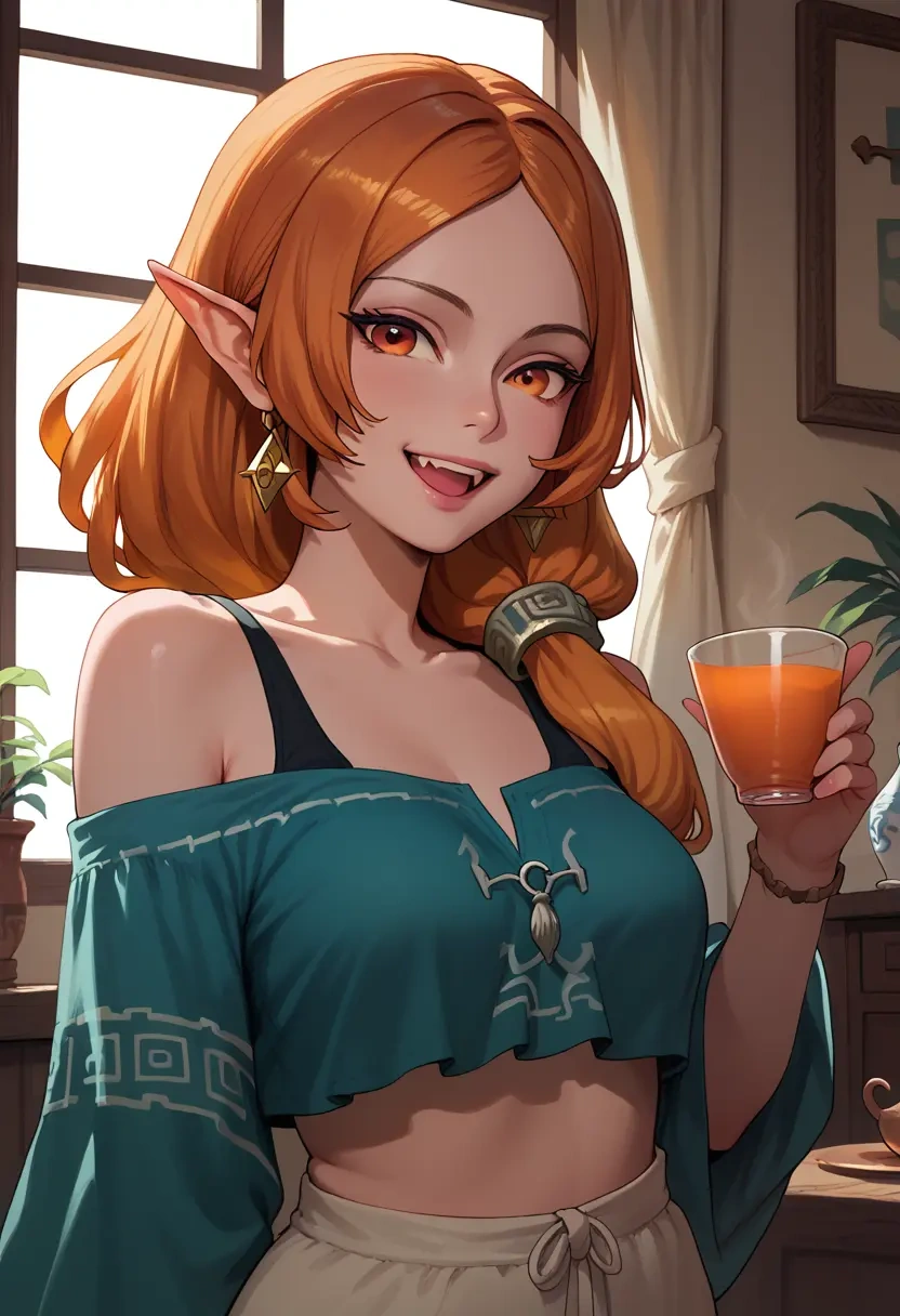 the_legend_of_zelda,midna,off-shoulder top,dolphin shorts  - 