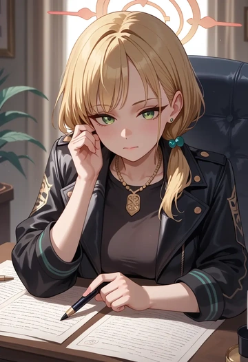 blue_archive,midori_(blue_archive),detective  - AI generated anime art