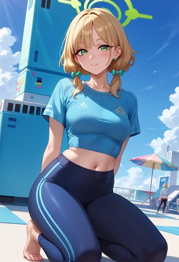 blue_archive,midori_(blue_archive),yaga pants  - AI generated anime art