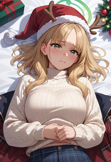 blue_archive,midori_(blue_archive),Christmas  - AI generated anime art