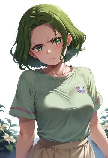 precure,midorikawa_nao,running shirt,shorts,sneakers  - AI generated anime art