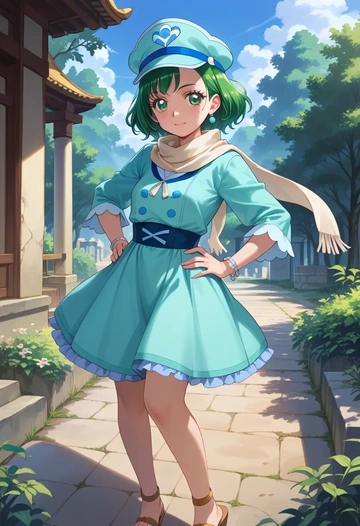 precure,midorikawa_nao,spring,elegant woman,bodycon dress  - AI generated anime art