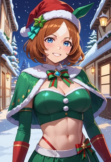 umamusume,mihono_bourbon_(umamusume),Christmas,dress  - AI generated anime art