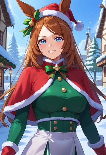 umamusume,mihono_bourbon_(umamusume),Christmas,dress  - AI generated anime art