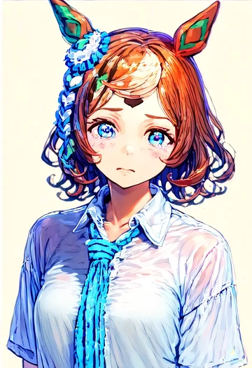 umamusume,mihono_bourbon_(umamusume),tie-dye shirt,dolphin shorts  - AI generated anime art