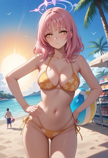 blue_archive,mika_(blue_archive),bikini  - AI generated anime art