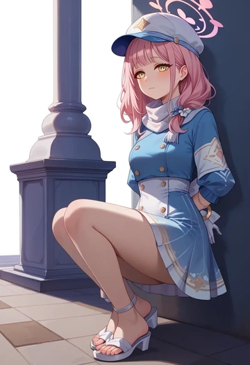 blue_archive,mika_(blue_archive),spring,elegant woman,bodycon dress  - AI generated anime art