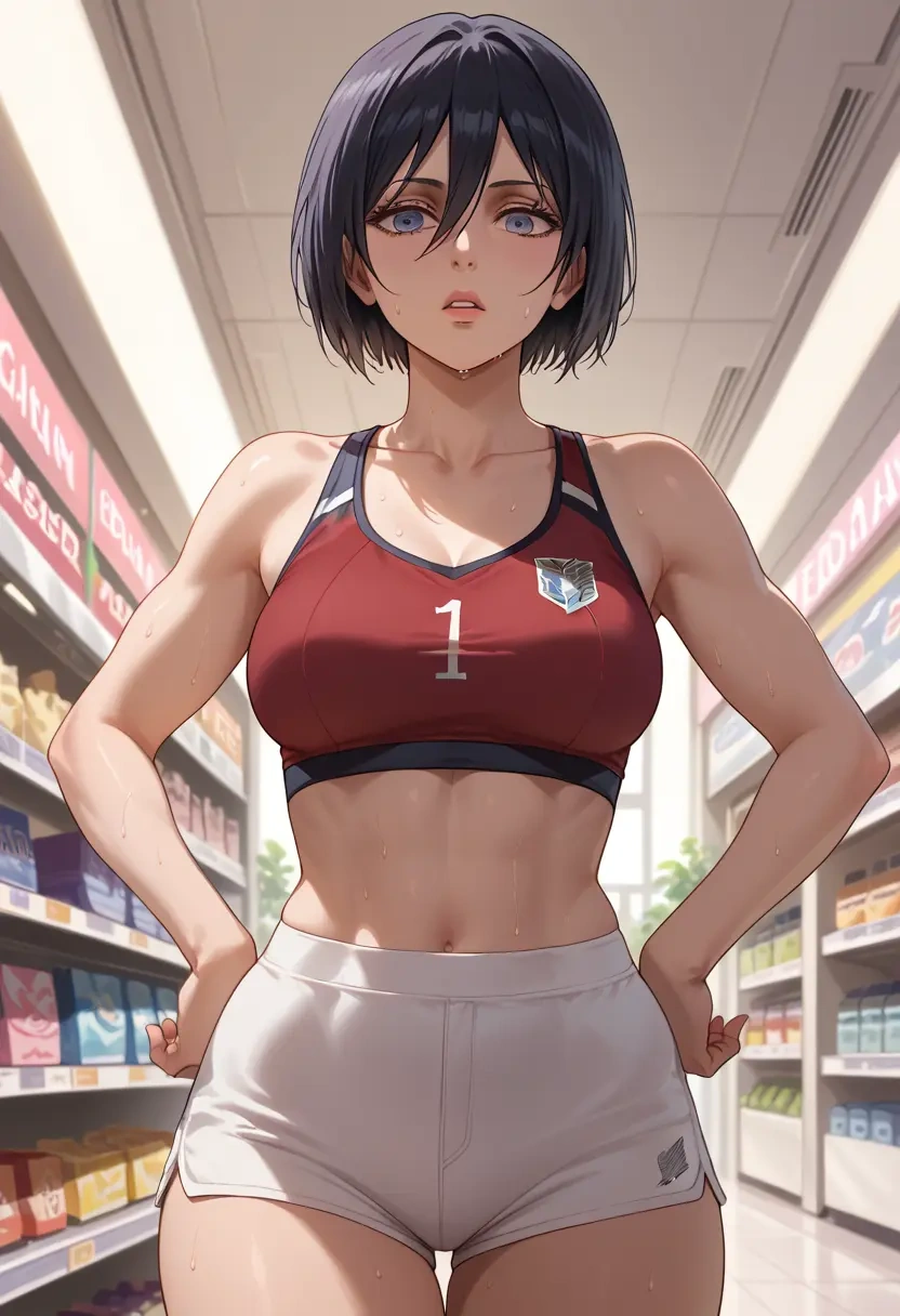 shingeki_no_kyojin,mikasa_ackerman,volleyball uniform  - 