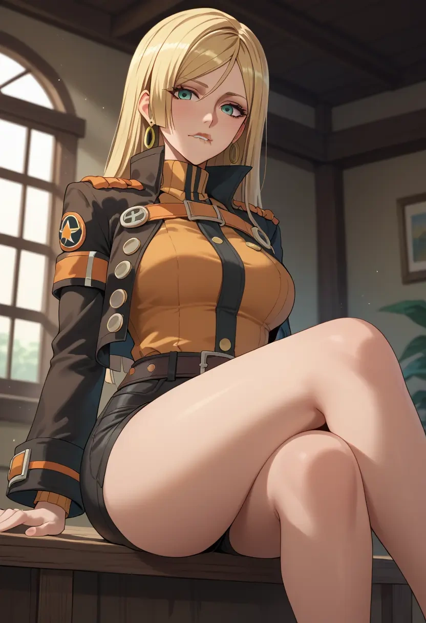 guilty_gear,millia_rage,leather,shorts  - 